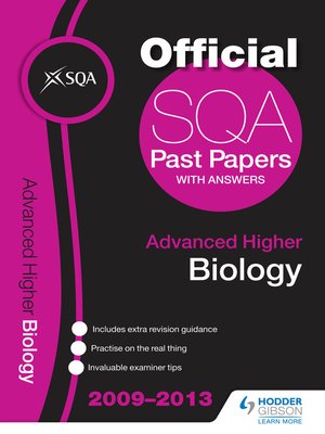cover image of SQA Past Papers 2013 Advanced Higher Biology